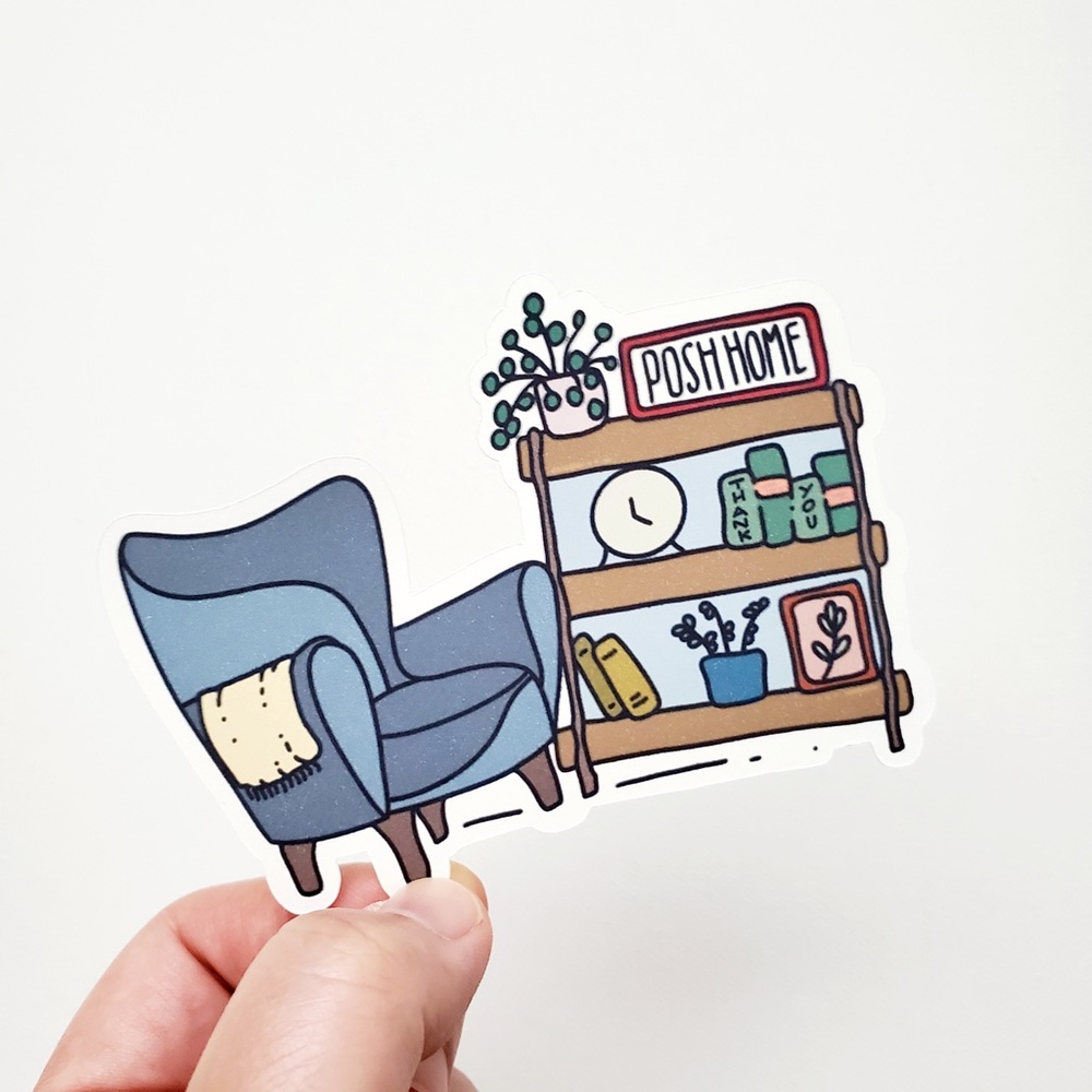 LB079 STICKERS Custom Poshmark Stickers POSH HOME Personalizable Shipping Supply - Picture 7 of 9